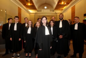  Concours d'éloquence des étudiants en droit, au tribunal d'Angoulême (au centre,Lise Barbarin la lauréate).  Photo ©Anne Kerjean